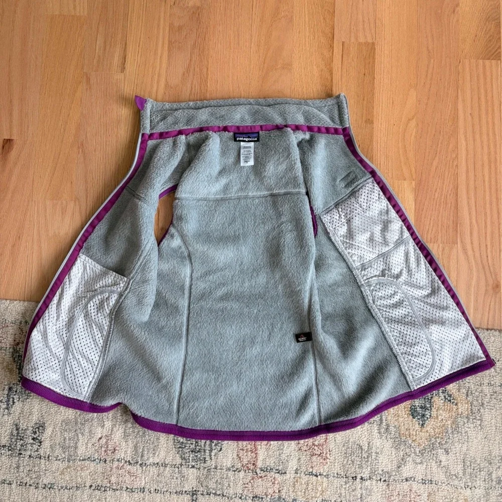 Patagonia Womens Re-Tool Vest Zip Fleece M Gray Purple Gorpcore Hiking Outdoors